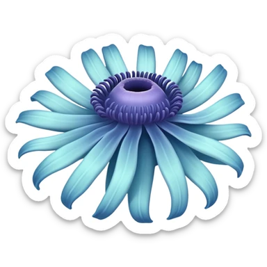 Light blue sea anemone sticker