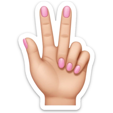Back-of-hand emoji, only the pinky finger raised. Thumb not extended; index, middle, ring curled to palm. Not horns, not shaka. 3D emoji style, centered. sticker