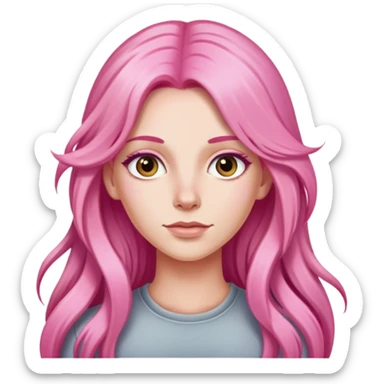 Dana Dawson pink long hair sticker