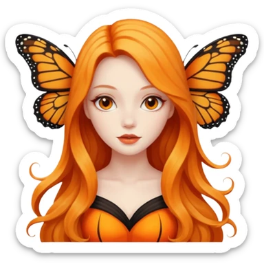 A siren and a Monarch butterfly sticker