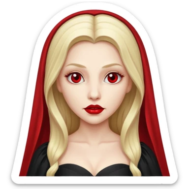 Bride of Dracula with long blonde hair sticker