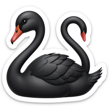 emoji blach swan copier sticker