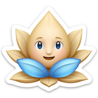lotos emoji, a slight glow
acceptable сolors: blue, light blue, warm white, light sandy sticker