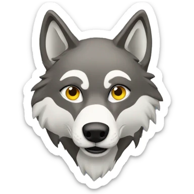 wolf wearing a hoodie  sticker