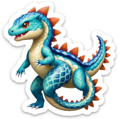 Meloetta-Feraligatr-Pokémon-Fakémon-fusion-hybrid-creature sticker