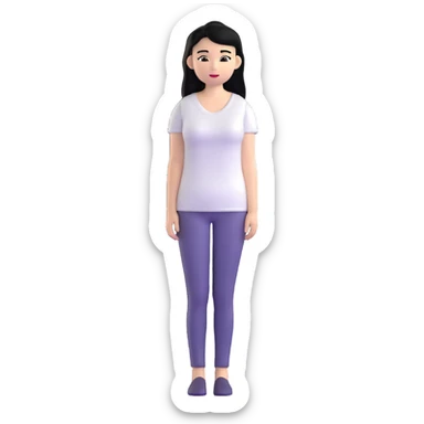 Miss Universe Southeast Asian woman with very long straight black hair wearing a beautiful white top sticker