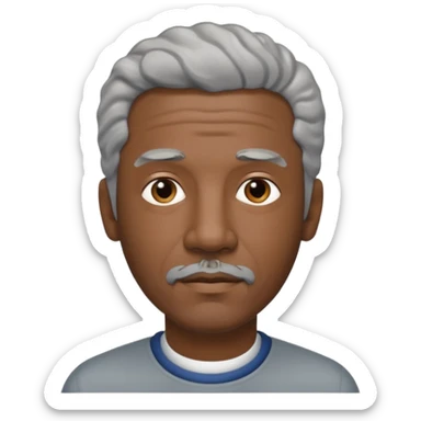 An avatar of a cool debinaire black man in his early sixties with shorter wavy gray hair, short sideburns and a short trimmed goatee. sticker