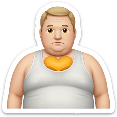 obese middle aged white man in wifebeater sticker