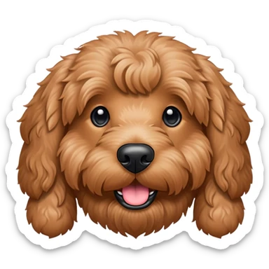 Golden doodle dog sticker
