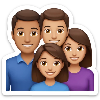 Un trouple : deux hommes  et une femme qui sont tensemble , ils sont tous blanc et brun  sticker