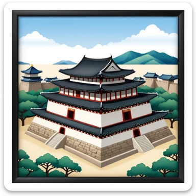South Korea suwon Hwaseong Fortress Palace sticker
