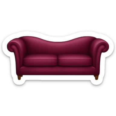 burgundy sofa sticker