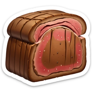 slice of roast beef, simple, clear sticker