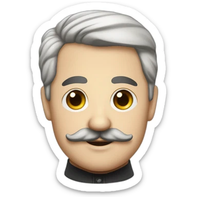 Adolf Schicklgruber with black little mustache sticker