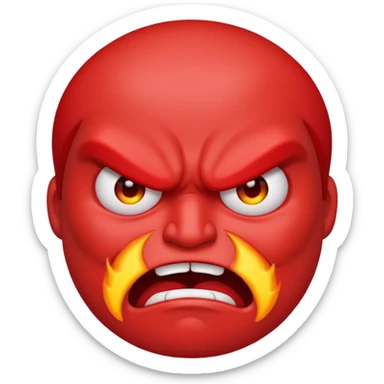 Hell no emoji sticker
