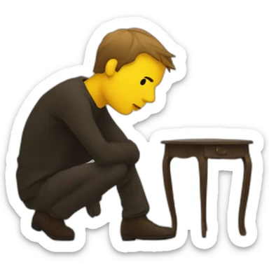 silouhette in distress sticker