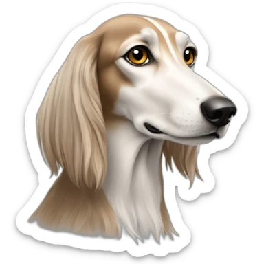 Saluki in profile sticker