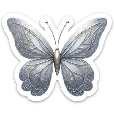 Mariposa plateada  sticker