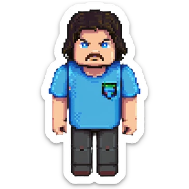 Jack Black as a Minecraft character sticker