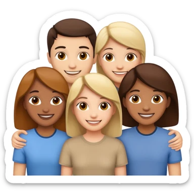 Grupo de cuatro amigas sticker