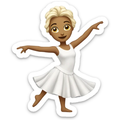 Danseuse étoile blanche sticker