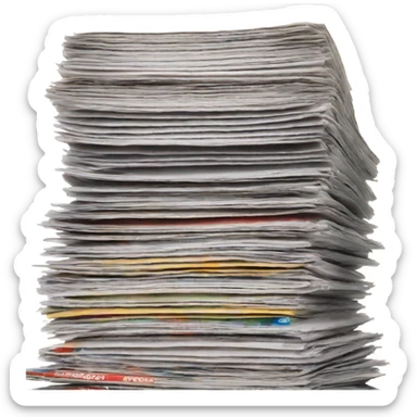 stack of magazines sticker