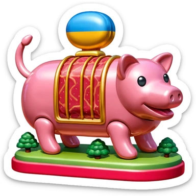  SPAM meat jeff koons style parisian sculpture arty landscape  sticker