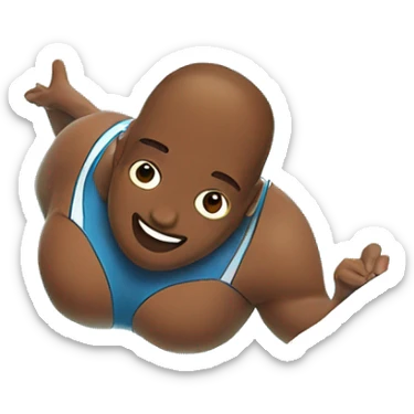 belly flop into swimming pool sticker