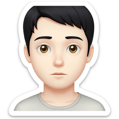Engry blackhairboy sticker