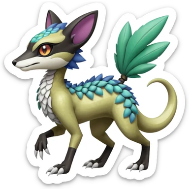 Meloetta-Cacomistl-Vernid-Trico-Sergal-Protogen-Primagen-Pokémon-Fakémon-creature sticker