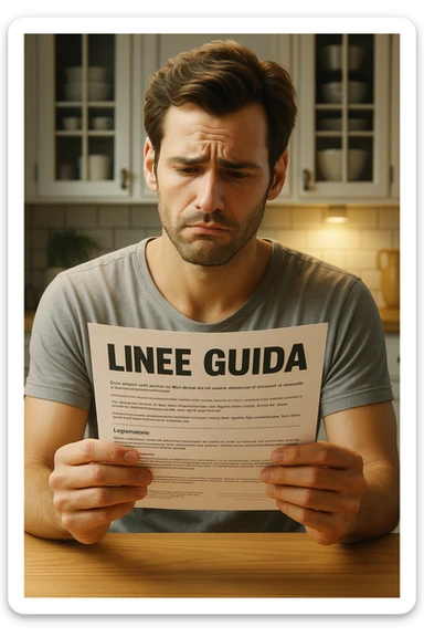 FALLA IDENTICA A QUESTA MA SUL FOGLIO SCRIVI "LINEE GUIDA" IN ITALIANO sticker