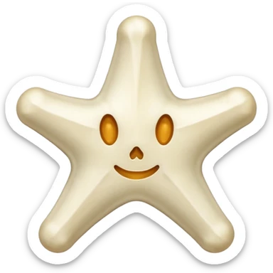 starshape made of bone. no face . no outer ridge. no eyes. no. nose. no mouth sticker