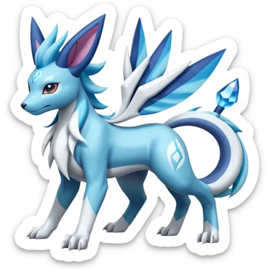 Primarina-Cobalion-Glaceon-Suicune-Amaura-Dialga-fusion sticker