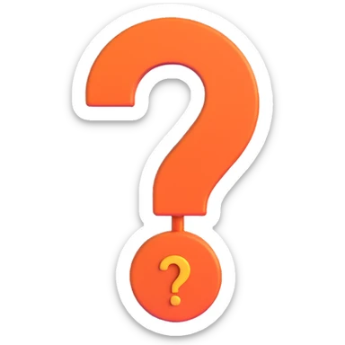 question mark icon microsoft style 3d fluent emoji sticker