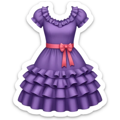 dresses with ruffles sticker