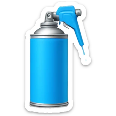spray can color  blue with a regular small spray nozzle sticker