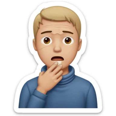 Man with Hand around throat sticker