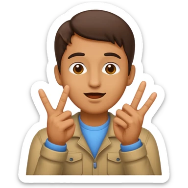 Classic emoji holding two fingers together he just kissed into the air in solitude sticker