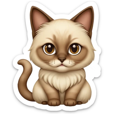 
Siamese cat: ong hair fur sticker