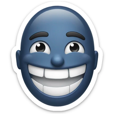 laughing emoji spit sticker