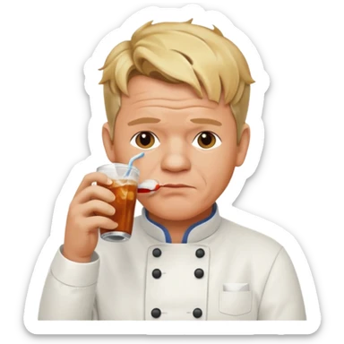 gordon ramsay sipping soda sticker