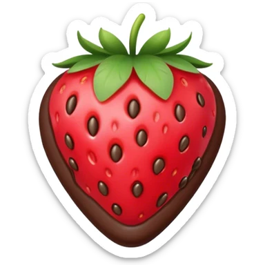 Chocolate covered strawberry  sticker