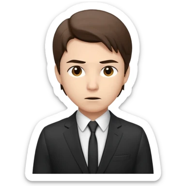 a liittle tired and frustrated entepreneur (only his face). with suit and only a little bit emotional face. young entepreneurs with various suits, but in classic colours. various hair. one person per one emoji. give me a few options. not so tired, more like normal face. sticker