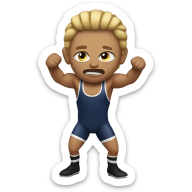 Wrestler slam sticker