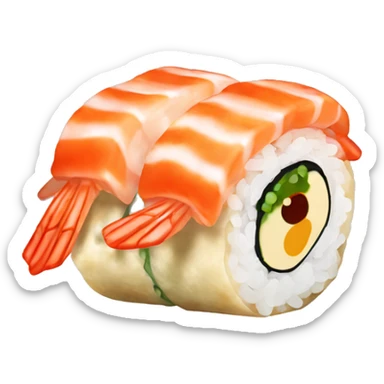 shrimp tempura sushi roll sticker
