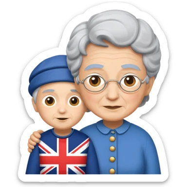 add the boy and make the granny more british  sticker