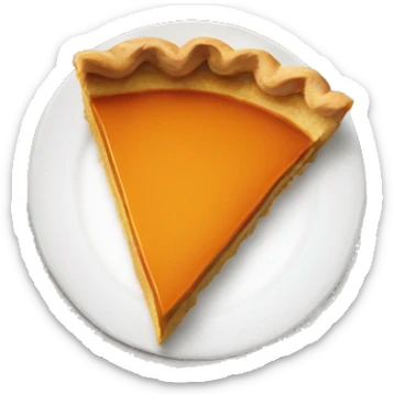 Pumpkin pie slice sticker