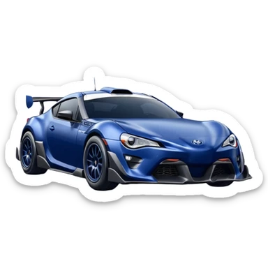 Long wheelbase widened pearly midnight snow dark blue 2nd generation 2025 Toyota 86 off-road hypercar racer sticker