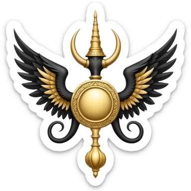 Holy Emblem with black wings and horn sticker