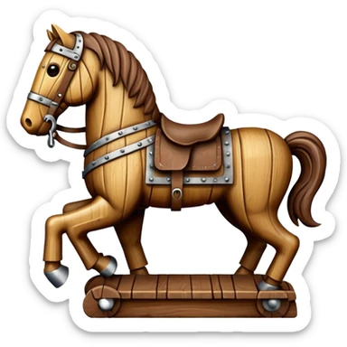 wooden horse trojan sticker